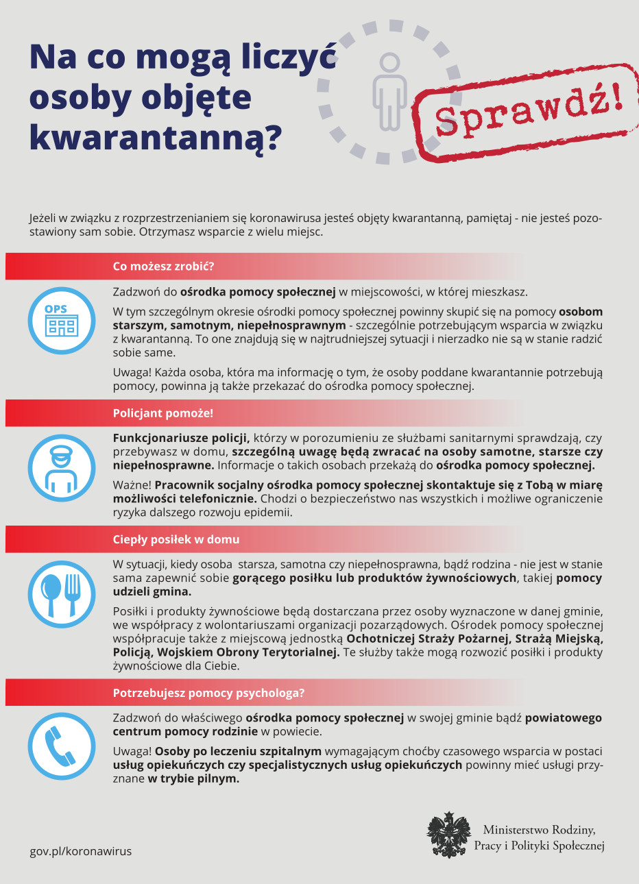 Na co moga liczyć osoby objete kwarantanną 297x420mm2