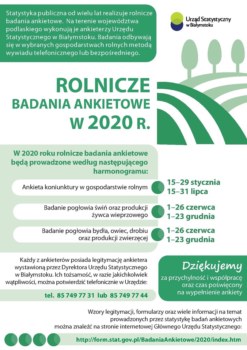 plakat badania rolne 2020