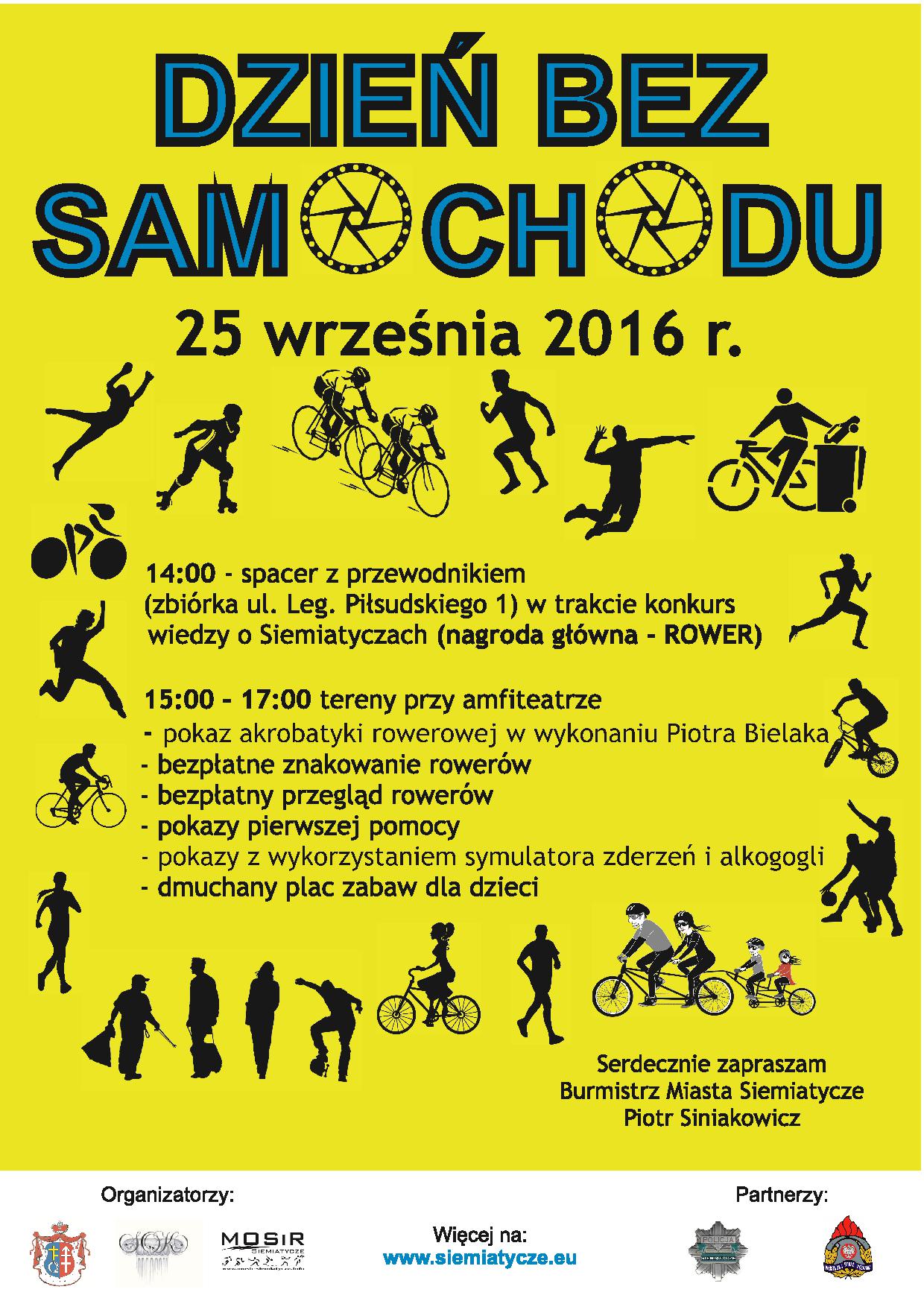 plakat na dzien bez samochodu zaakceptowany