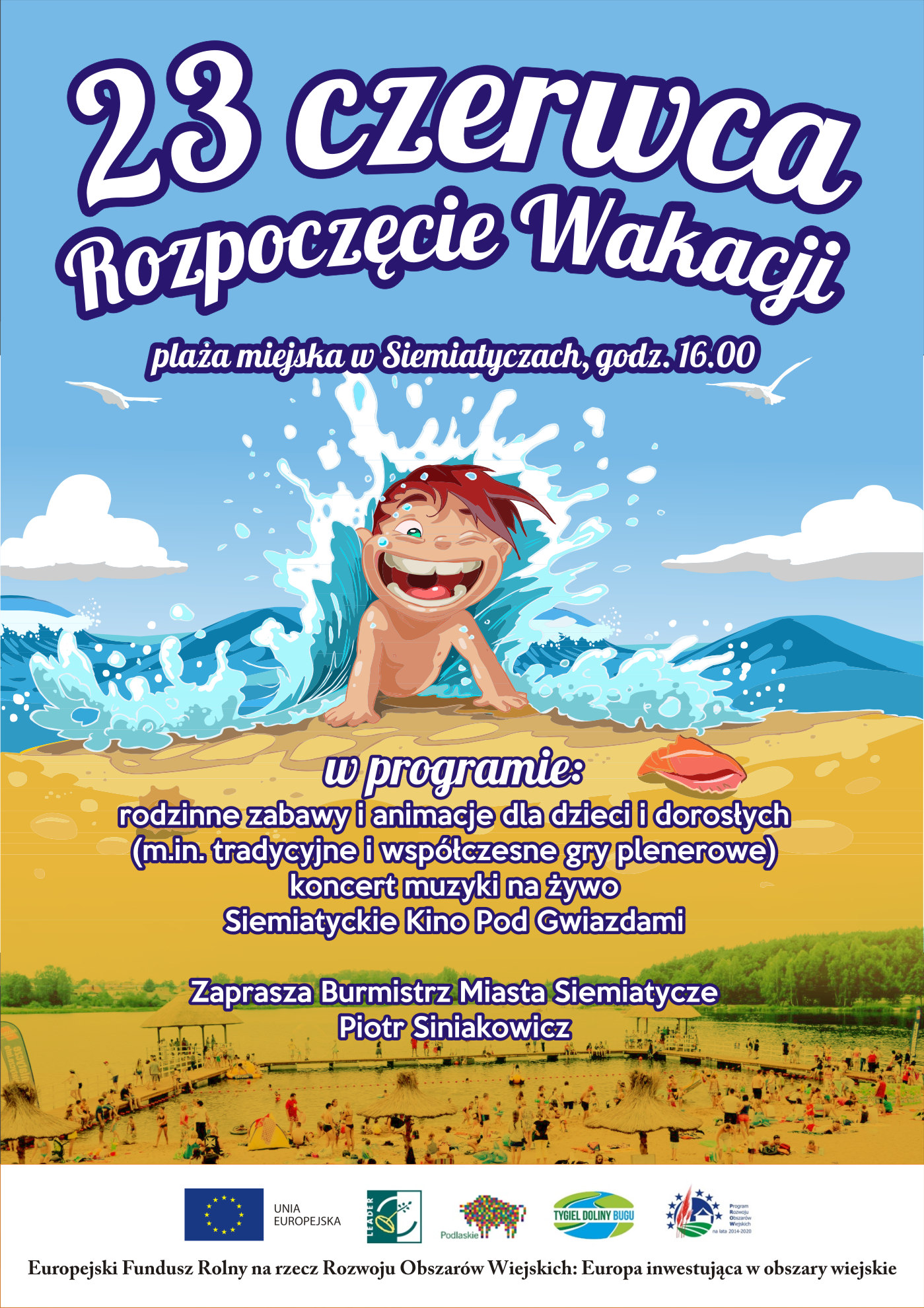 plakat rozpoczęcie wakacji a2